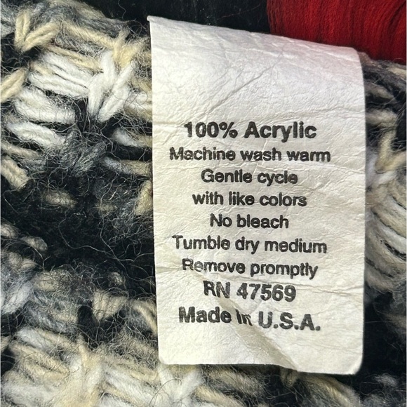 Vintage Women’s Black Gray Fair Isle Knit Sweater Made in USA Size Large - Picture 4 of 4